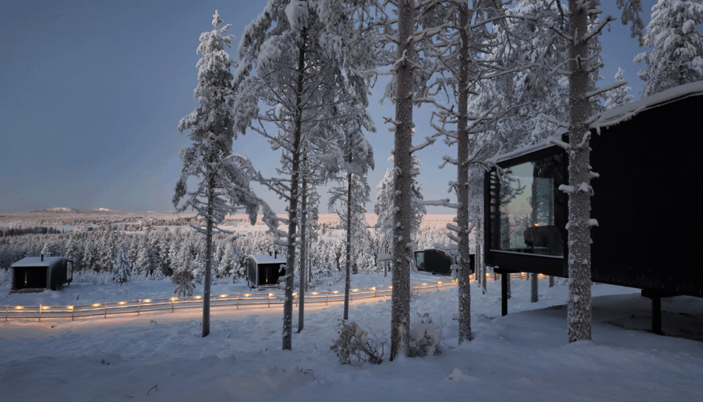 HARJA28-majoitusrakennuksia resort-kohteessa Kuusamo Ruka